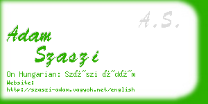 adam szaszi business card